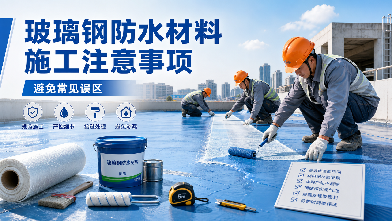 玻璃钢防水材料施工注意事项，避免常见误区 榆林 版